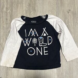 Black and White Kids Shirt - "I'm a Wild One"